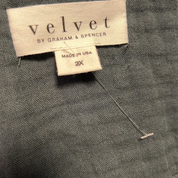 Velvet by Graham NWT Women’s Pauline Cotton Gauze midi dress. Size 2X. Pockets. - Picture 3 of 7